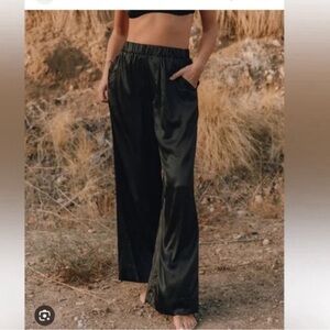 Daily Drills Black Silk Pant- M